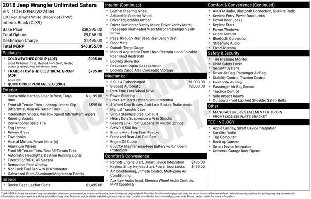 2018 Jeep Wrangler Unlimited Sahara