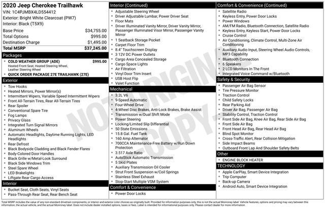 2020 Jeep Cherokee Trailhawk