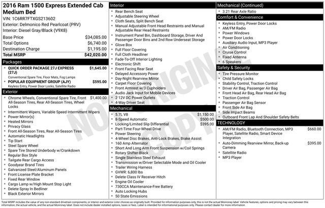 2016 RAM 1500 Express