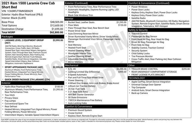2021 RAM 1500 Laramie