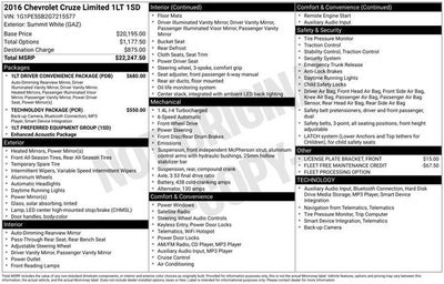 2016 Chevrolet Cruze Limited LT