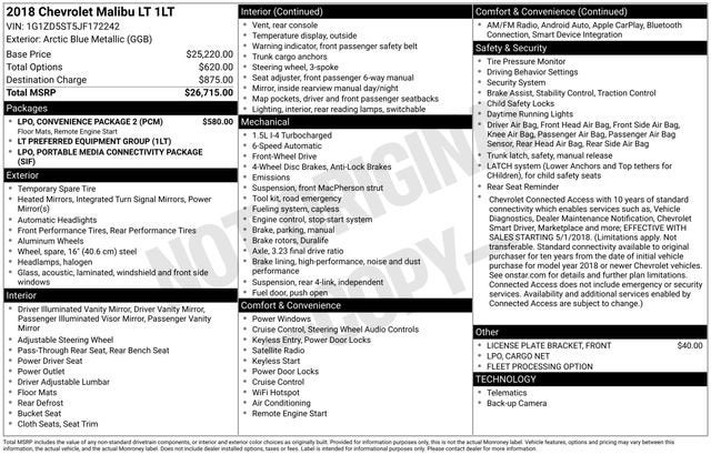 2018 Chevrolet Malibu LT