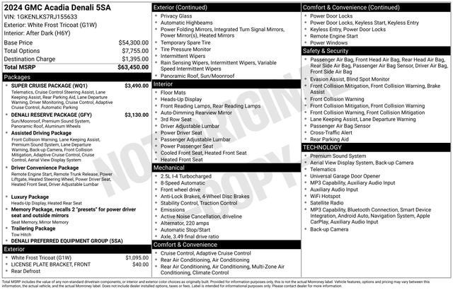 2024 GMC Acadia Denali