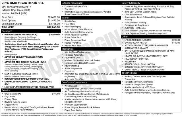 2026 GMC Yukon Denali