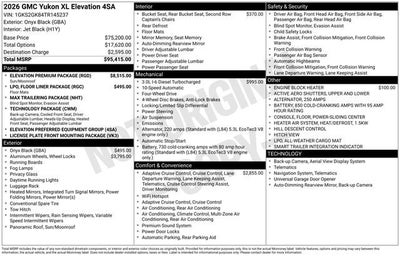 2026 GMC Yukon XL Elevation
