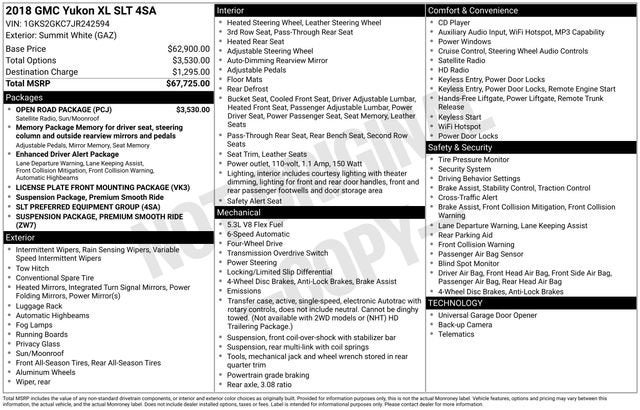 2018 GMC Yukon XL SLT