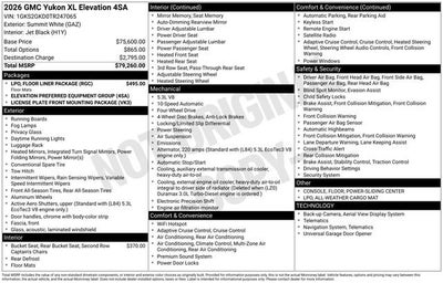 2026 GMC Yukon XL Elevation