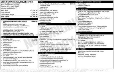 2026 GMC Yukon XL Elevation