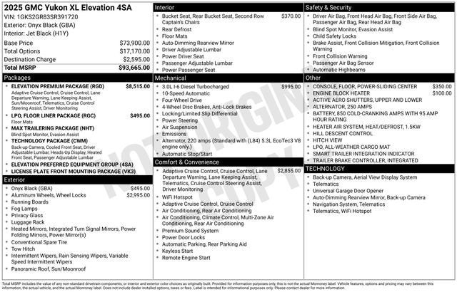 2025 GMC Yukon XL Elevation
