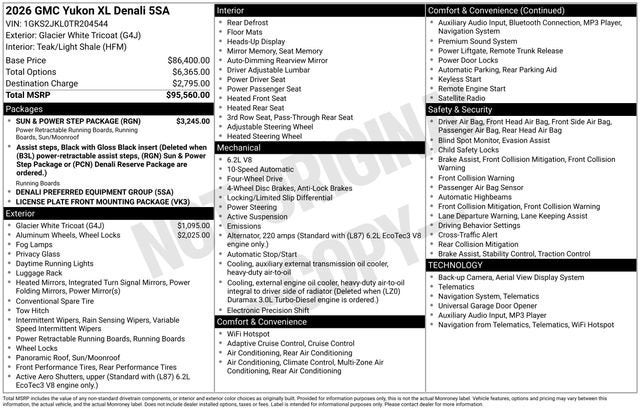 2026 GMC Yukon XL Denali