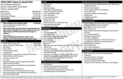 2026 GMC Yukon XL Denali