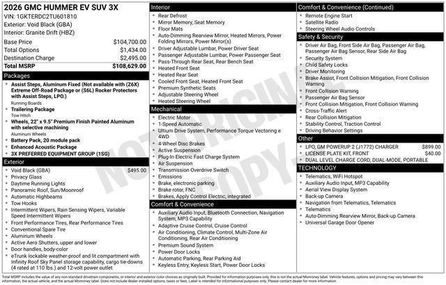 2026 GMC HUMMER EV SUV 3X