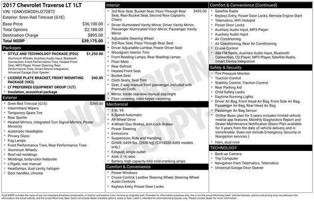 2017 Chevrolet Traverse LT