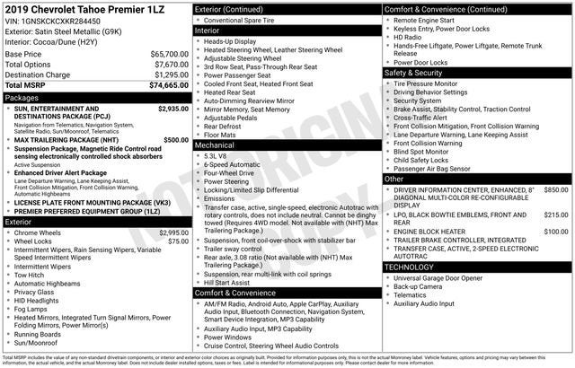 2019 Chevrolet Tahoe Premier