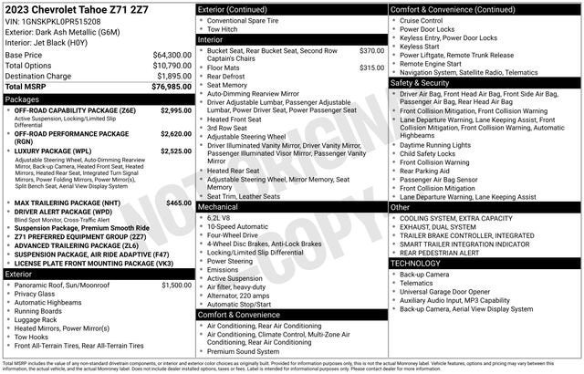 2023 Chevrolet Tahoe Z71