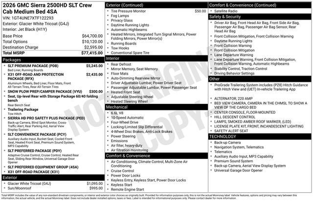 2026 GMC Sierra 2500 HD SLT