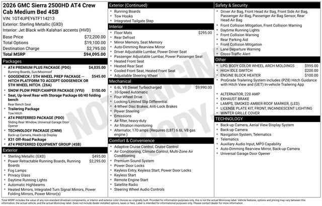 2026 GMC Sierra 2500 HD AT4