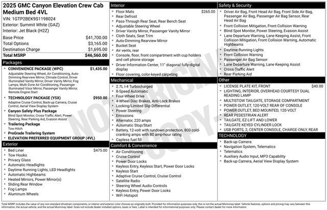 2025 GMC Canyon Elevation