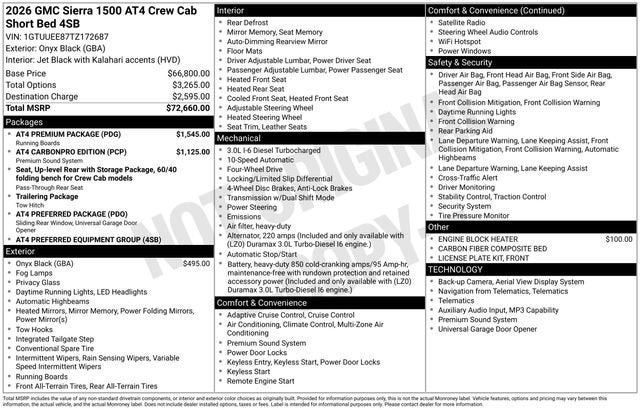 2026 GMC Sierra 1500 AT4