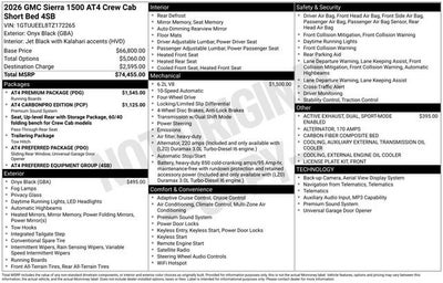 2026 GMC Sierra 1500 AT4