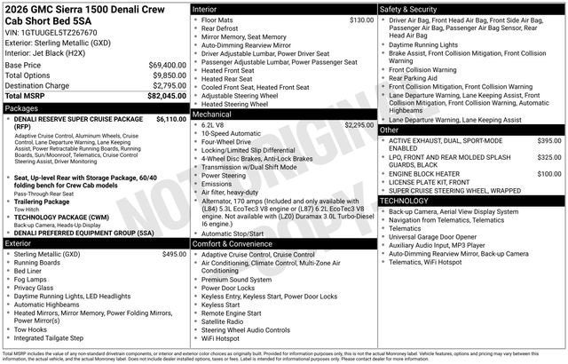 2026 GMC Sierra 1500 Denali
