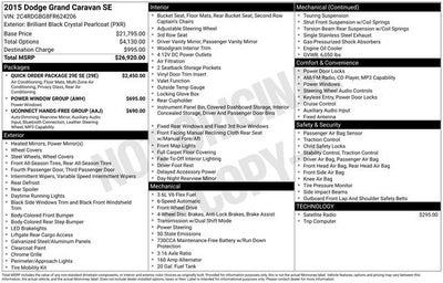 2015 Dodge Grand Caravan SE