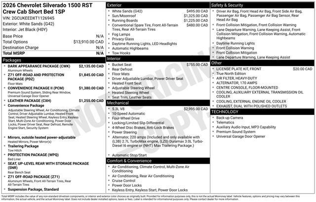 2026 Chevrolet Silverado 1500 RST