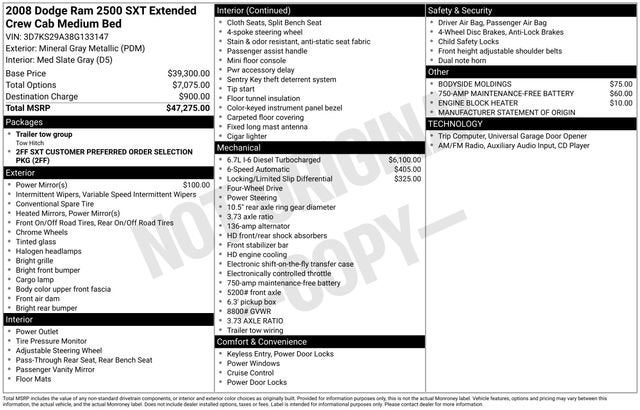 2008 Dodge Ram 2500 SXT