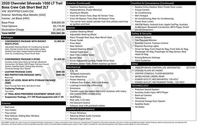2020 Chevrolet Silverado 1500 LT Trail Boss