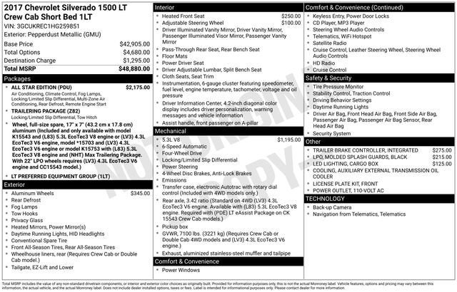 2017 Chevrolet Silverado 1500 LT