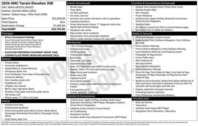 2026 GMC Terrain Elevation