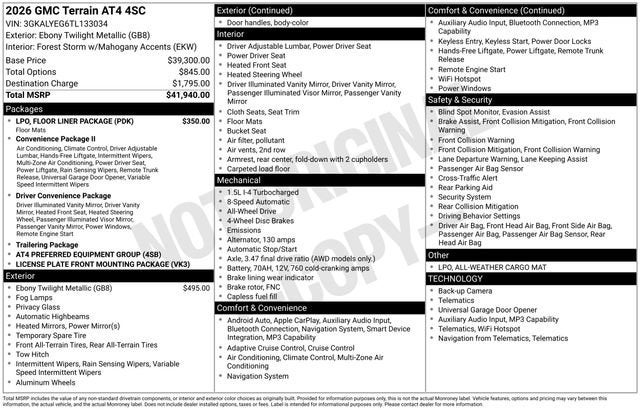 2026 GMC Terrain AT4