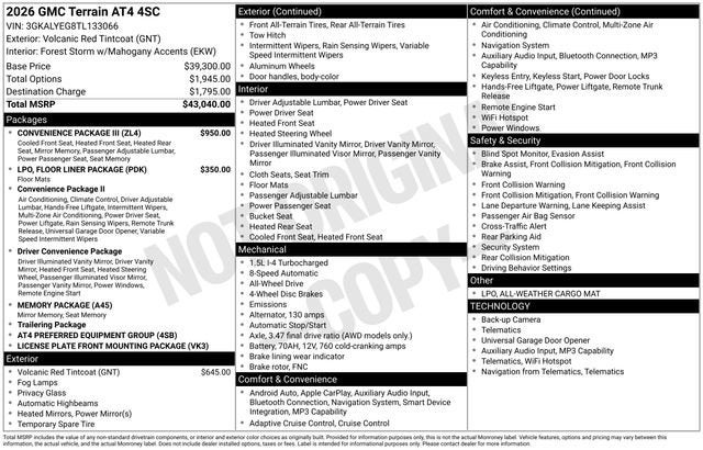 2026 GMC Terrain AT4