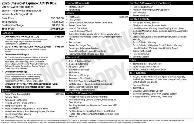 2026 Chevrolet Equinox ACTIV