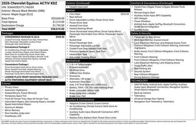 2026 Chevrolet Equinox ACTIV