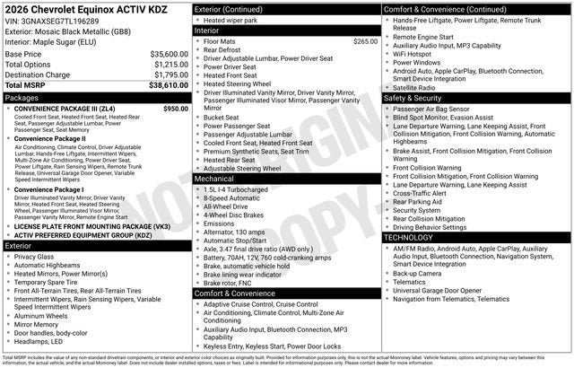 2026 Chevrolet Equinox ACTIV