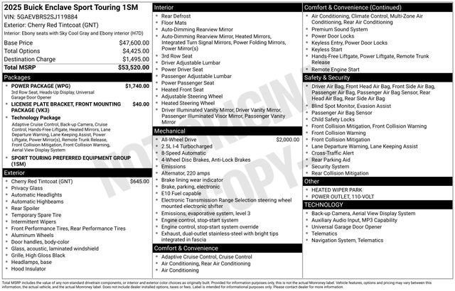 2025 Buick Enclave Sport Touring