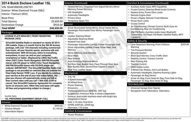 2014 Buick Enclave Leather