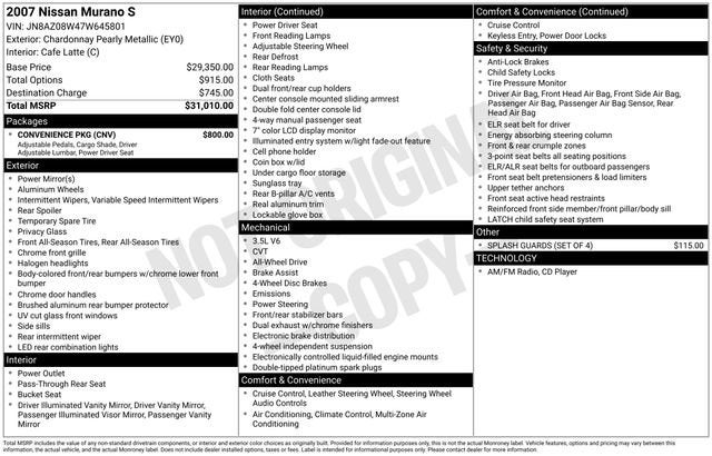 2007 Nissan Murano S