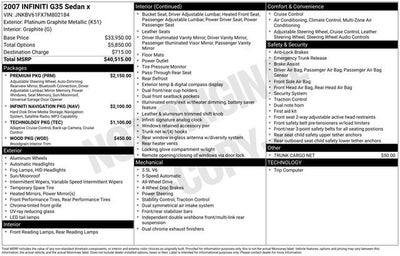 2007 INFINITI G35 Sedan G35x