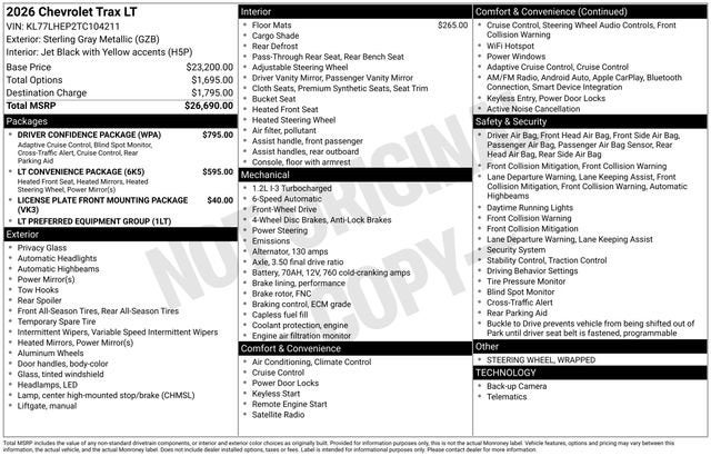 2026 Chevrolet Trax LT