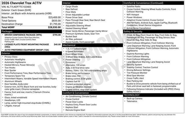 2026 Chevrolet Trax ACTIV