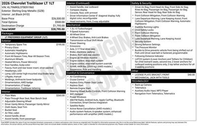 2026 Chevrolet Trailblazer LT