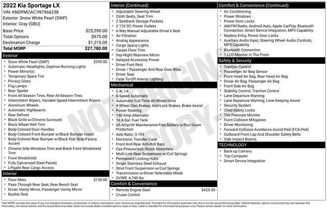 2022 Kia Sportage LX