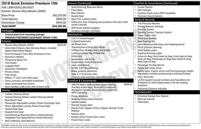2018 Buick Envision Premium