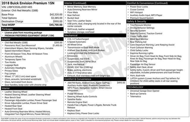 2018 Buick Envision Premium