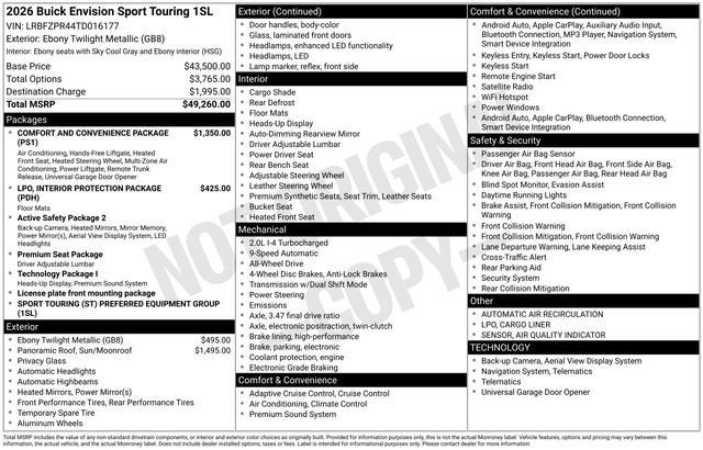 2026 Buick Envision Sport Touring
