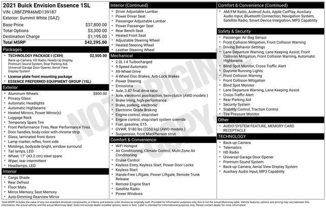 2021 Buick Envision Essence