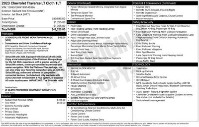 2023 Chevrolet Traverse LT Cloth