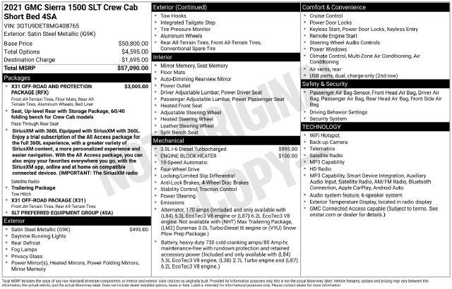 2021 GMC Sierra 1500 SLT